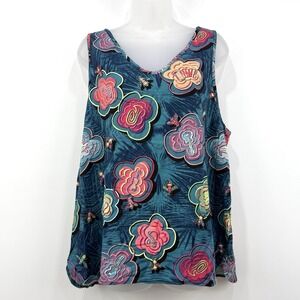 Bayou Wear Top It Off Camisole Womens XL Beebop Buzz NWT Artsy Festival Hippie‎